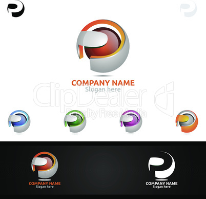 Letter P for Digital Logo, Marketing, Financial, Advisor or Invest Design Icon