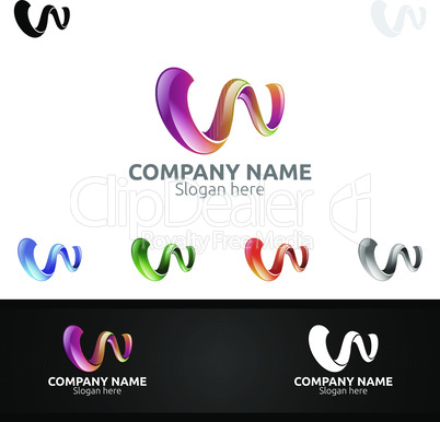 Letter W for Digital Logo, Marketing, Financial, Advisor or Invest Design Icon