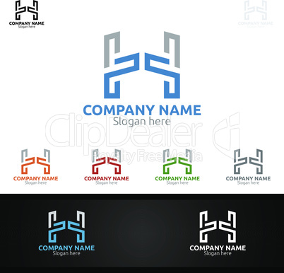 Letter H for Digital Logo, Marketing, Financial, Advisor or Invest Design Icon