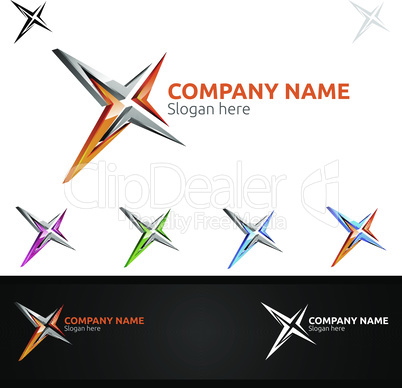 Letter X for Digital Logo, Marketing, Financial, Advisor or Invest Design