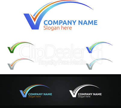 Letter V for Digital Logo, Marketing, Financial, Advisor or Invest Design