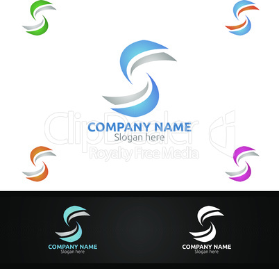 Letter S for Digital Logo, Marketing, Financial, Advisor or Invest Design