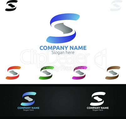 Letter S for Digital Logo, Marketing, Financial, Advisor or Invest Design