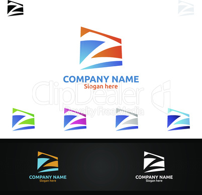 Letter Z for Digital Logo, Marketing, Financial, Advisor or Invest Design