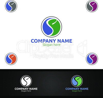 Letter S for Digital Logo, Marketing, Financial, Advisor or Invest Design Icon