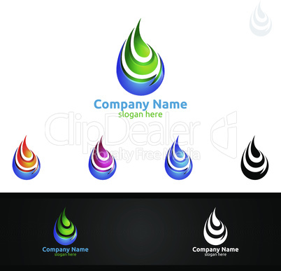 water Drop vector logo design template.Ecology Clean water, filtration Concept