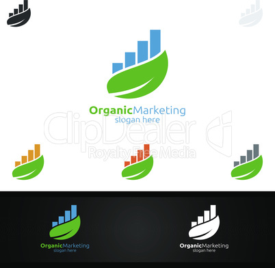 Marketing Financial Advisor Vector Logo Design Template Icon