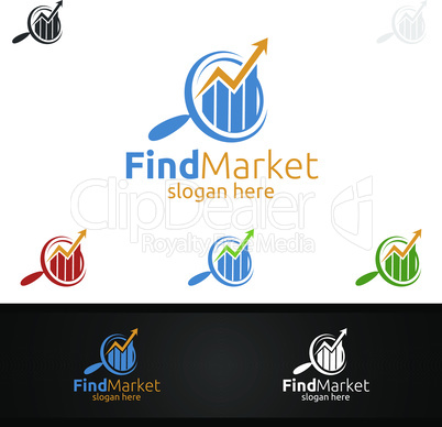 Find Marketing Financial Advisors Logo Design Template Icon