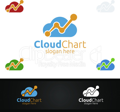 Cloud Marketing Financial Advisors Logo Design Template Icon