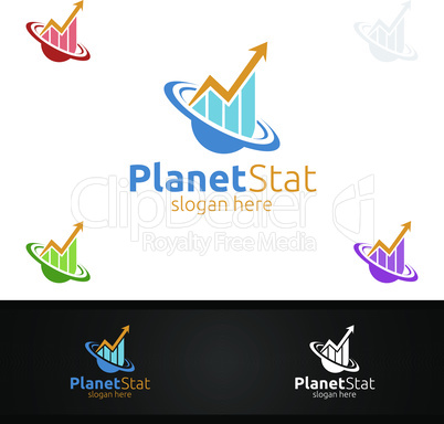 Planet Marketing Financial Advisors Logo Design Template Icon