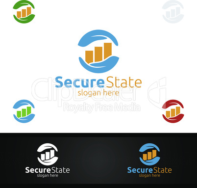 Secure Marketing Financial Advisor Logo Design Template