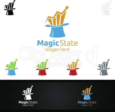 Magic Marketing Financial Advisor Logo Design Template