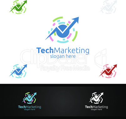 Tech Marketing Financial Advisor Logo Design