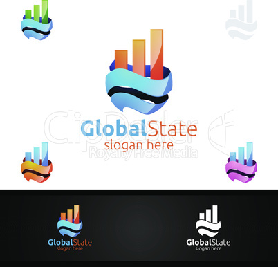 Global Marketing Financial Advisor Logo Design