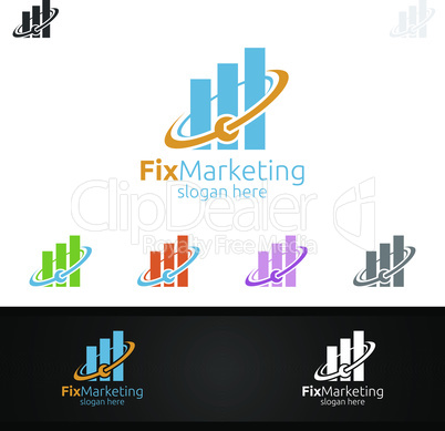 Fix Marketing Financial Advisor Logo Design Template