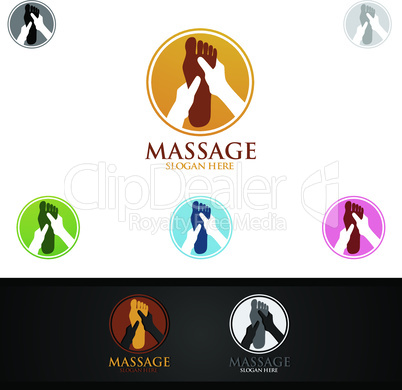 Chiropractic, massage, back pain and osteopathy Logo Design