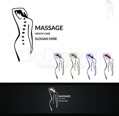 Chiropractic, massage, back pain and osteopathy Logo Design