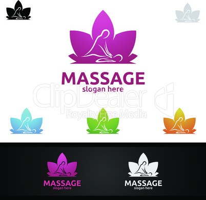 Chiropractic, massage, back pain and osteopathy Logo Design