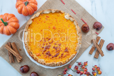 Pumpkin Pie, Amerikanischer Kürbiskuchen