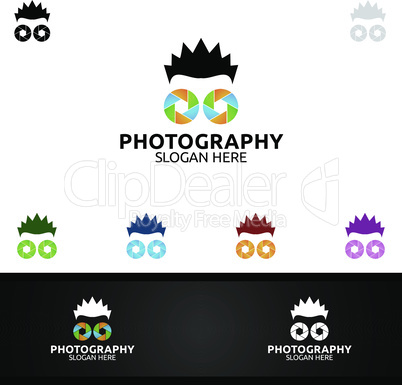 Abstract Geek Camera Photography Logo Icon Vector Design Template