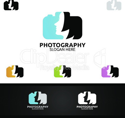 Abstract Fashion Camera Photography Logo Icon Vector Design Template