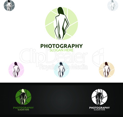 Abstract Fashion Camera Photography Logo Icon Vector Design Template