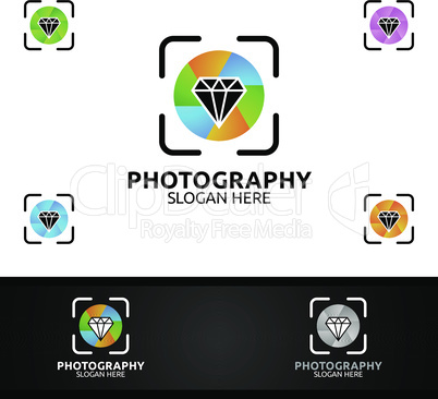 Wedding Camera Photography Logo