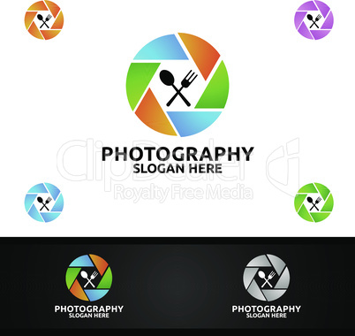 Food Camera Photography Logo