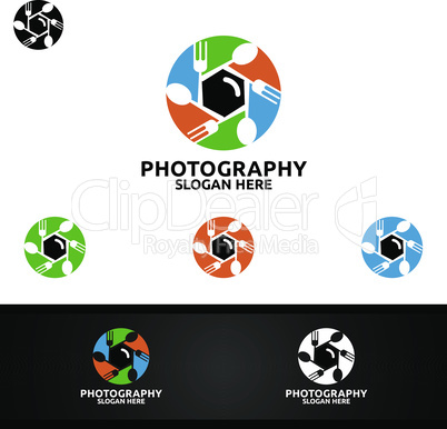 Food Camera Photography Logo