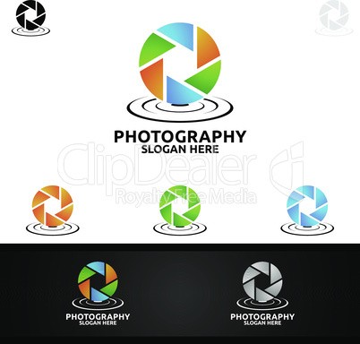 Water Camera Photography Logo