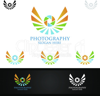 Fly Wing Camera Photography Logo