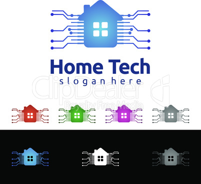 Cloud Home, Real Estate vector logo design with House and cloud shape, Represented internet, Data or Hosting