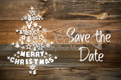 Christmas Tree, White Decoration, Ornament, Save The Date
