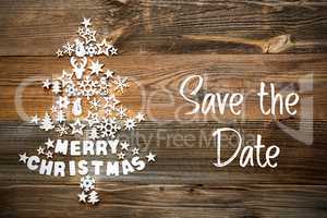 Christmas Tree, White Decoration, Ornament, Save The Date