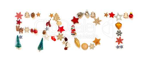 Colorful Christmas Decoration Letter Building Word Fact