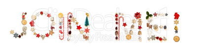 Colorful Christmas Decoration Letter Building Word Join Me!