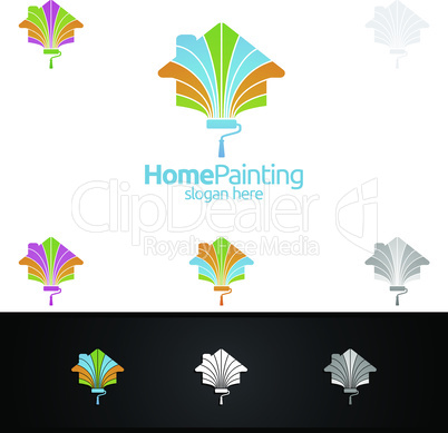 Home Painting Vector Logo Design