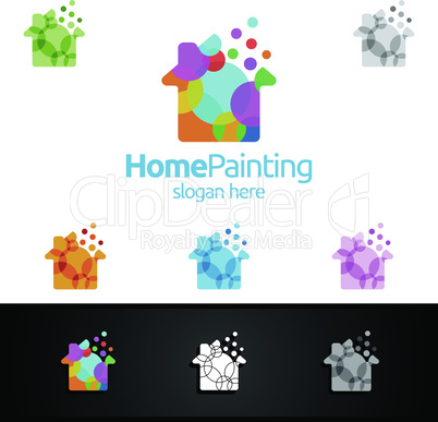 Home Painting Vector Logo Design