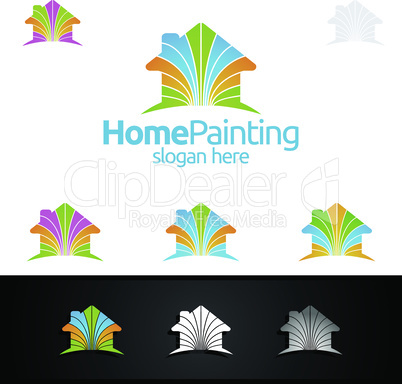 Home Painting Vector Logo Design