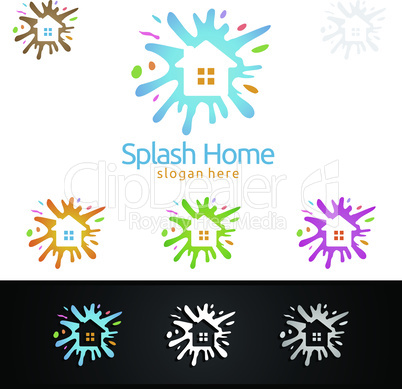 Home Painting Vector Logo Design