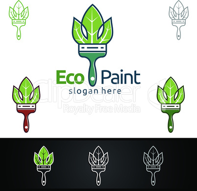 Home Painting Vector Logo Design