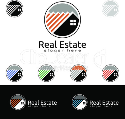 Real estate Logo with Abstract Property and Home shape