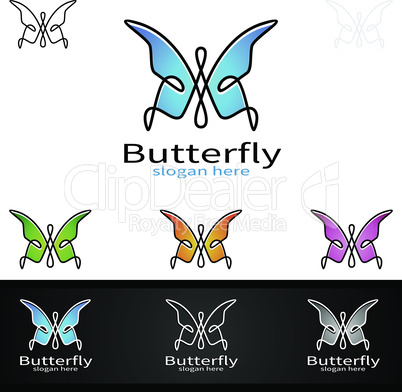 Butterfly Colors Logo Design