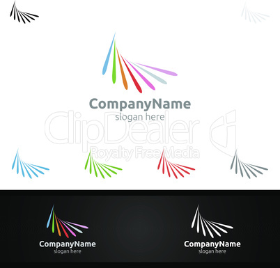 Digital Agency Financial Services Insurance Business Investment Vector Logo Design