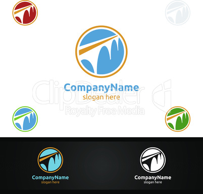 Bridge Logo Design for Real estate Travel or Architecture Concept