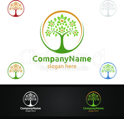 Tree Digital Agency Financial Services Insurance Business Investment Logo Design