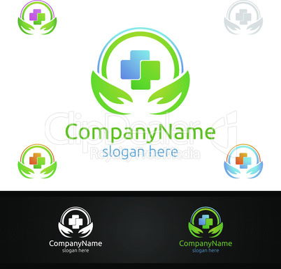 Medical Health Care Vector Logo Design Template