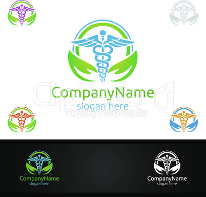 Medical Health Care Vector Logo Design Template