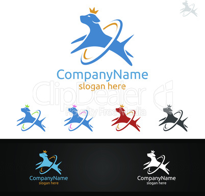 Dog Vector Logo for Pet Shop, Veterinary, or Dog Lover Concept