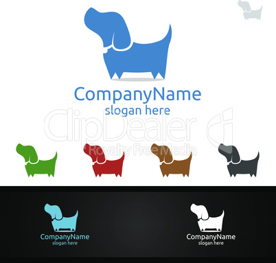 Dog Vector Logo for Pet Shop, Veterinary, or Dog Lover Concept